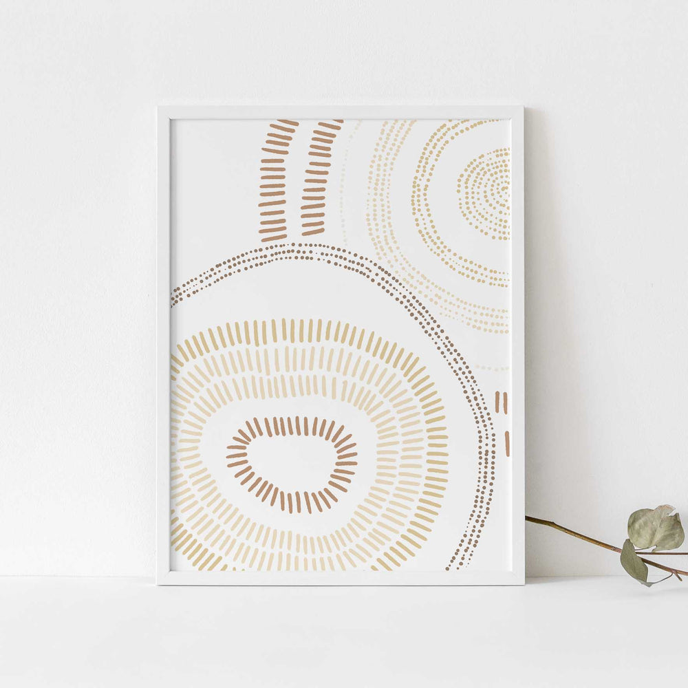 Abstract Shapes Floral Inspired Neutral Wall Art Print or Canvas - Jetty Home