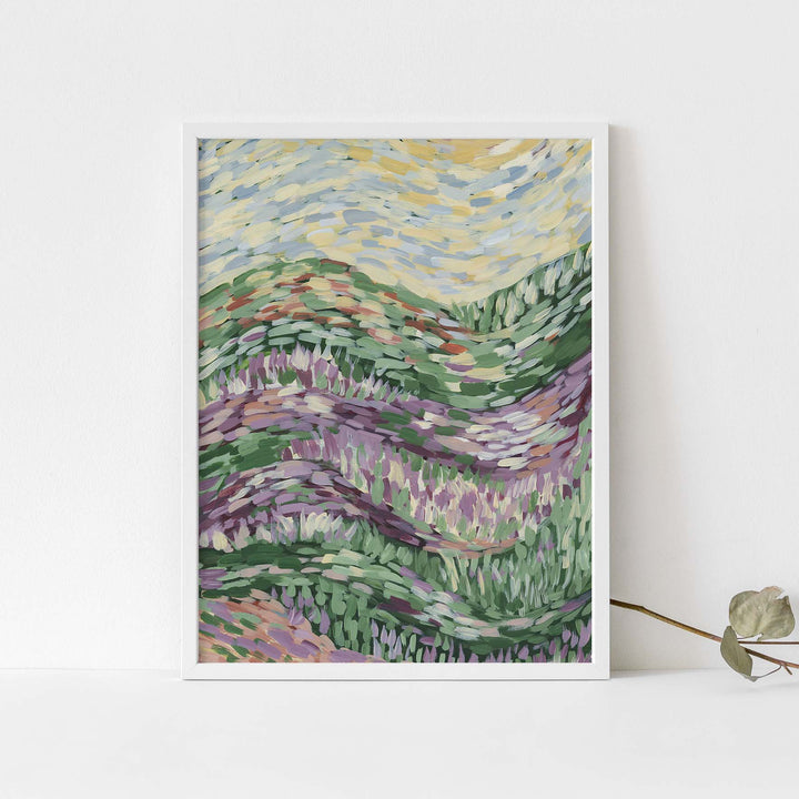Countryside Field Abstract Floral Impressionist Wall Art Print or Canvas - Jetty Home