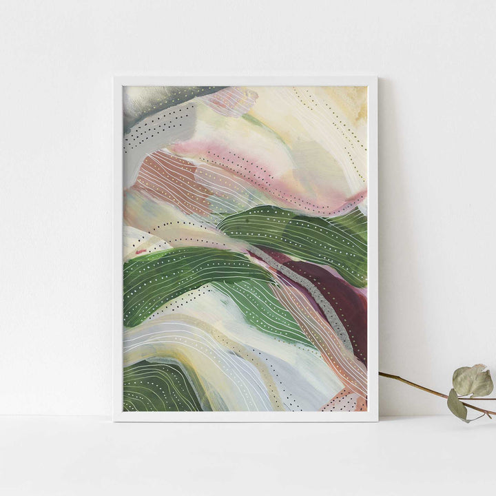 Abstracted Hillside Modern Painting Wall Art Print or Canvas - Jetty Home