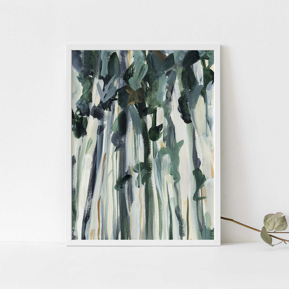 Forest Tree Painting Modern Landscape Wall Art Print or Canvas - Jetty Home