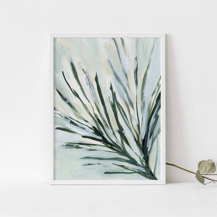 Natural Pine Branch Needles Winter Botanical Forest Wall Art Print or Canvas - Jetty Home