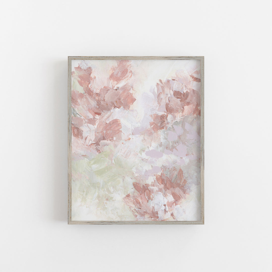 Pink Abstract Painting Modern Nursery Decor Apartment Chic Wall Art Print or Canvas - Jetty Home