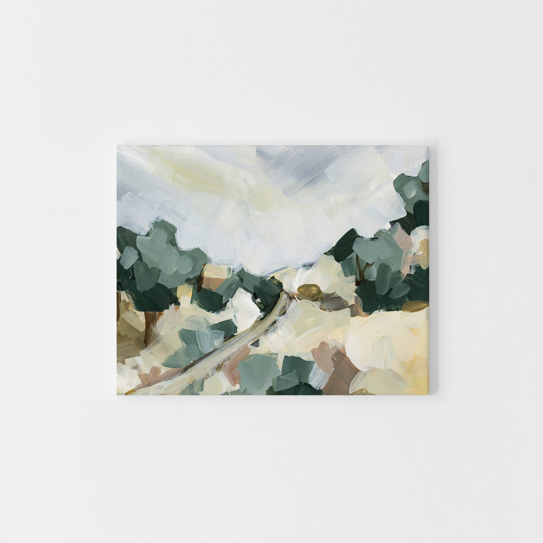 Hillside Painting Landscape Bright Wall Art Print or Canvas - Jetty Home