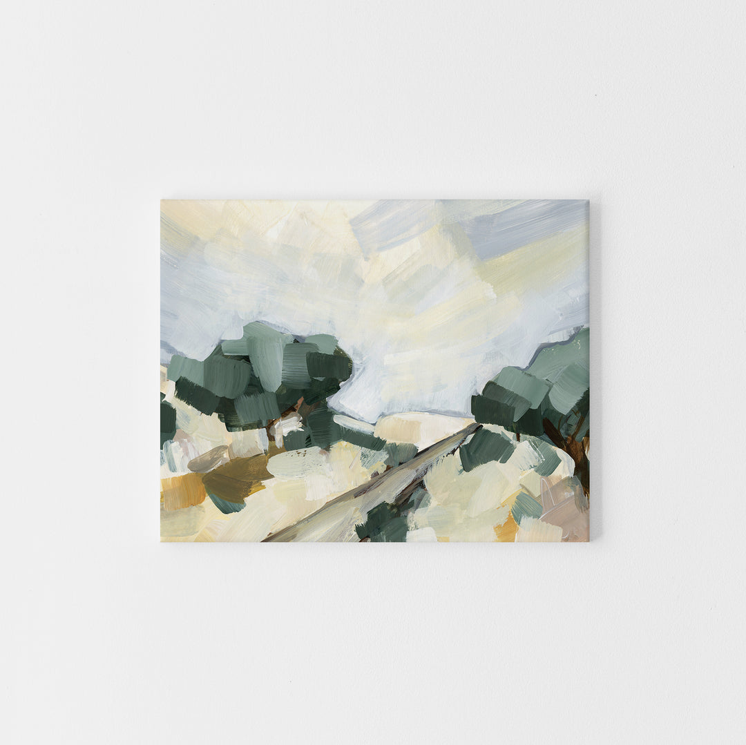 Country Landscape Painting Meadow Wall Art Print or Canvas - Jetty Home