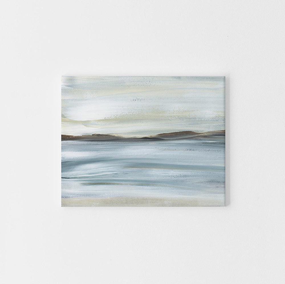 Modern Lake House Painting Neutral Wall Art Print or Canvas - Jetty Home