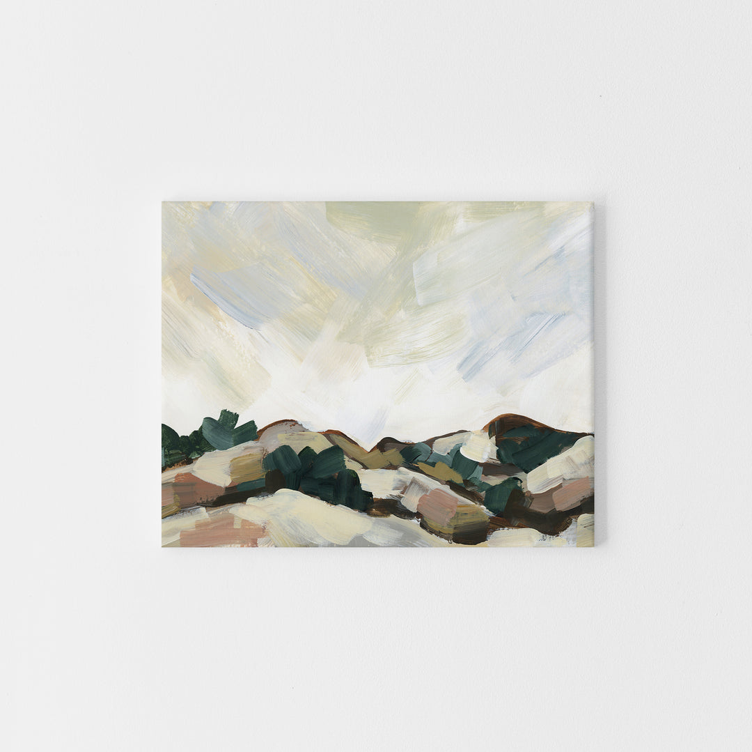 Warm Hillside Country Painting Landscape Wall Art Print or Canvas - Jetty Home