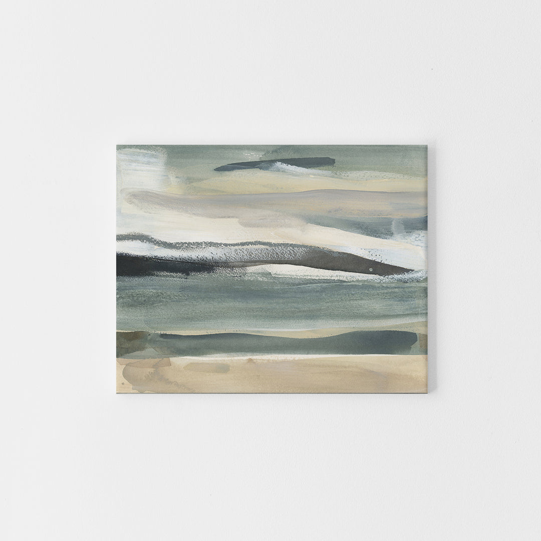 Lake Landscape Neutral Abstract Painting Wall Art Print or Canvas - Jetty Home