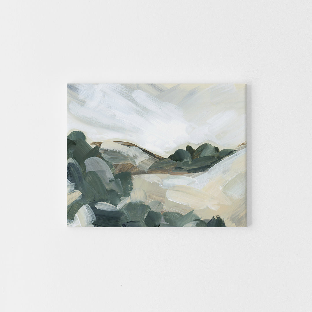 Rolling Hill Landscape Muted Painting Wall Art Print or Canvas - Jetty Home