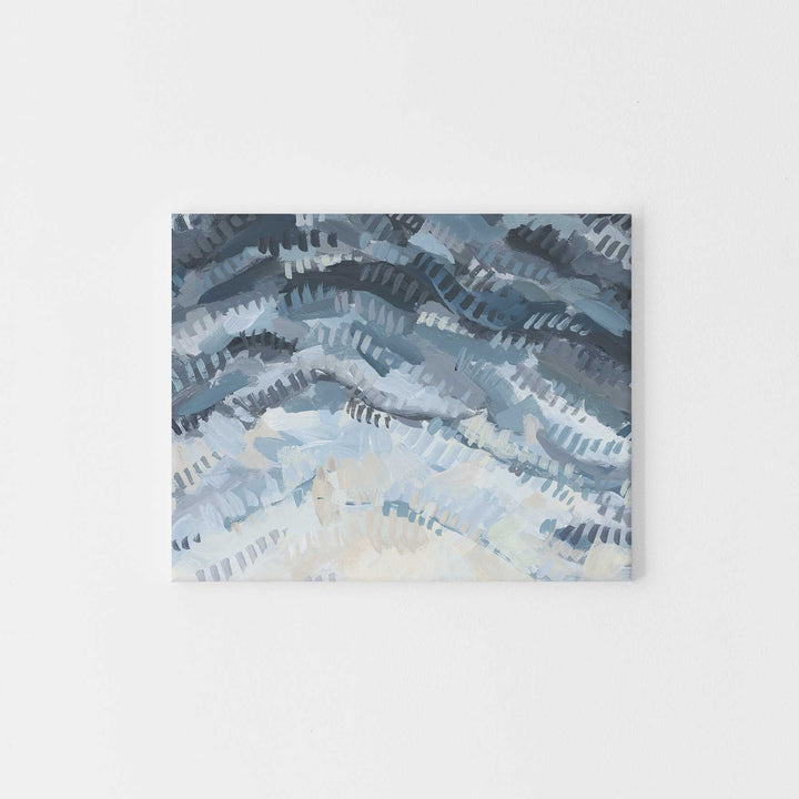 Abstract Aerial Ocean Shallows Beach Painting Wall Art Print or Canvas - Jetty Home