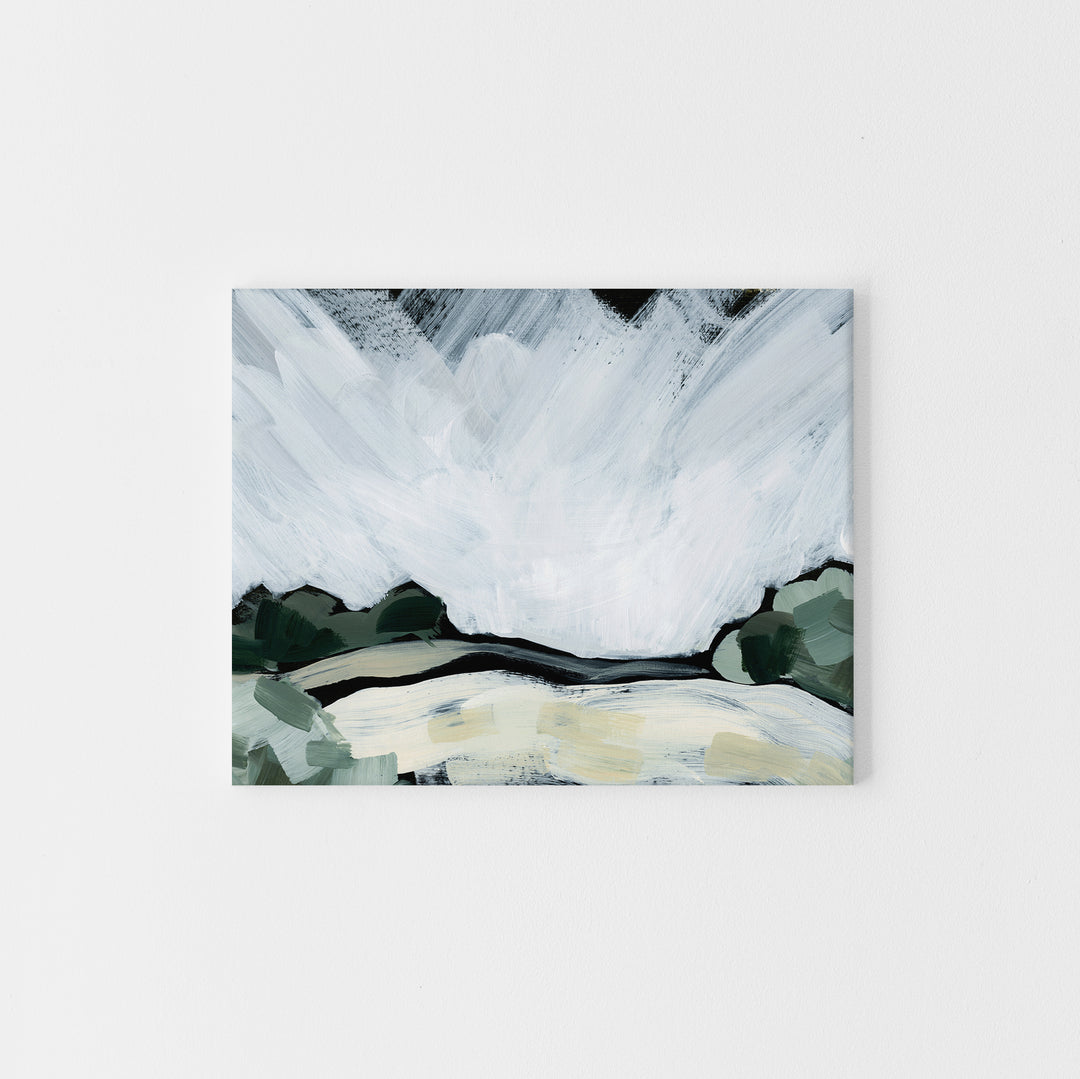 Countryside Rustic Painting Dark Moody Autumn Wall Art Print or Canvas - Jetty Home