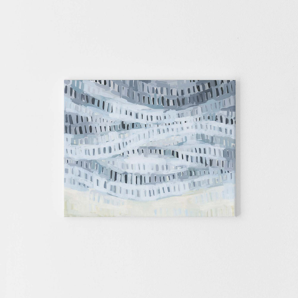 Ocean Shallows Abstract Blue Painting Wall Art Print or Canvas - Jetty Home