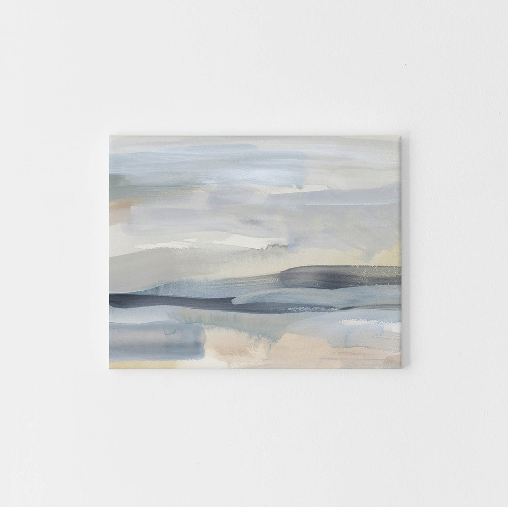 Modern Beach Water Painting Wall Art Print or Canvas - Jetty Home