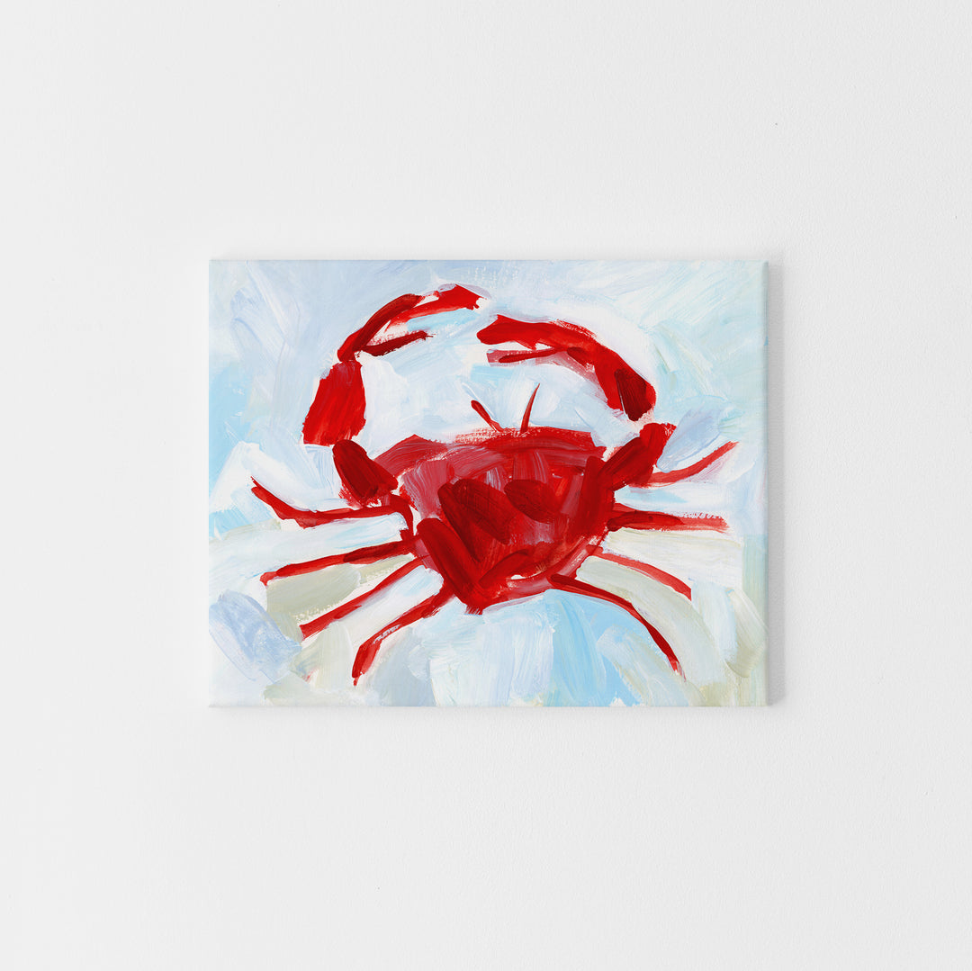 Crab Modern Nautical Painting New England Wall Art Print or Canvas - Jetty Home
