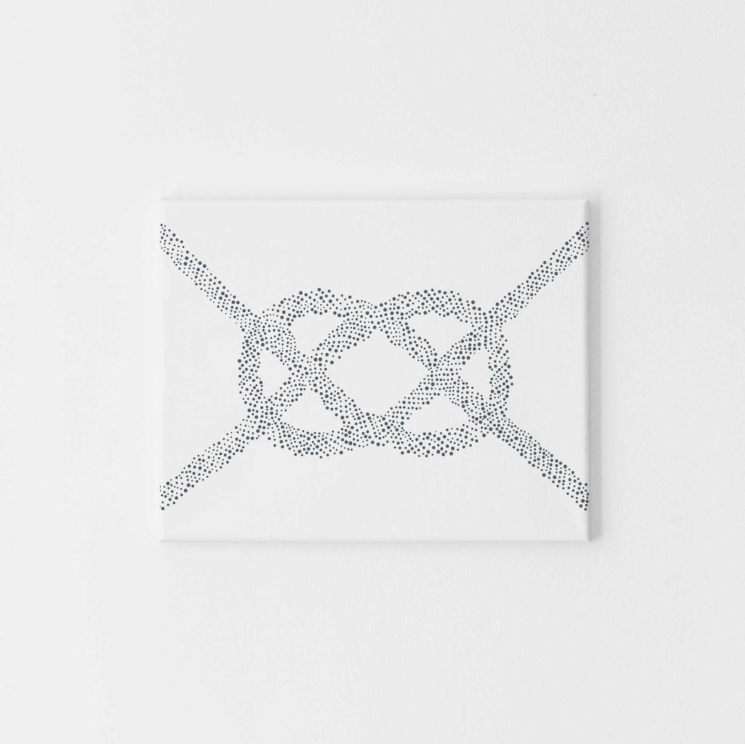 Carrick Bend Knot Nautical Illustration Wall Art Print or Canvas - Jetty Home