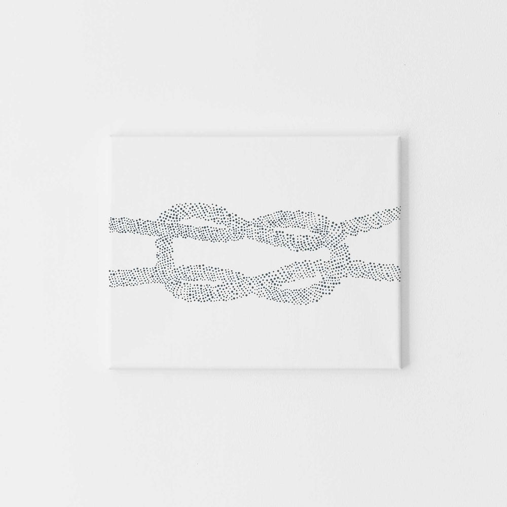 Square Knot Nautical Illustration Wall Art Print or Canvas - Jetty Home