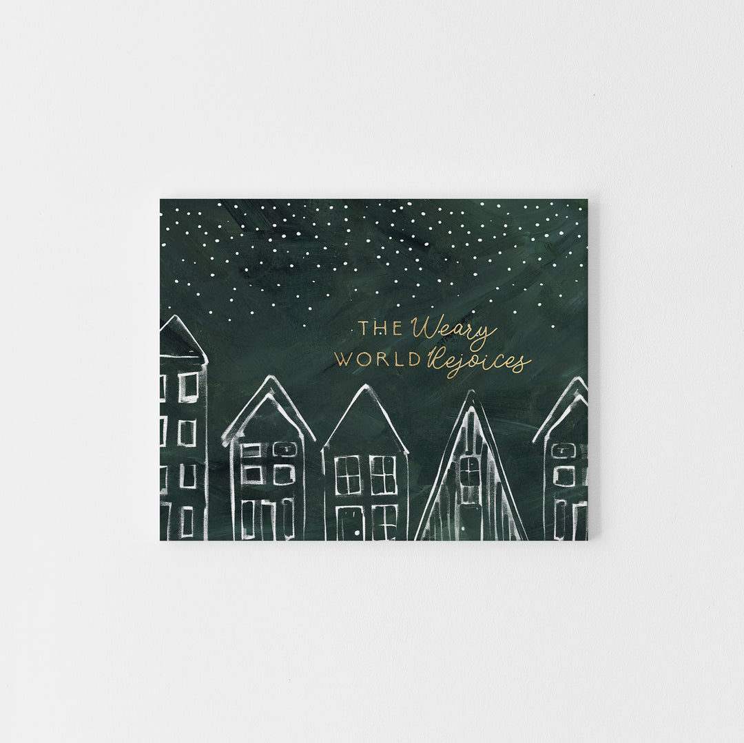 The Weary World Rejoices Modern Christmas Wall Art Print or Canvas - Jetty Home