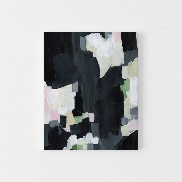 Black and White Modern Abstract Bold Painting Wall Art Print or Canvas - Jetty Home