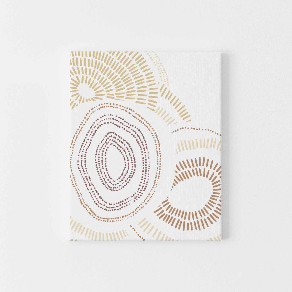Modern Abstract Bloom Shapes Warm Tone Wall Art Print or Canvas - Jetty Home