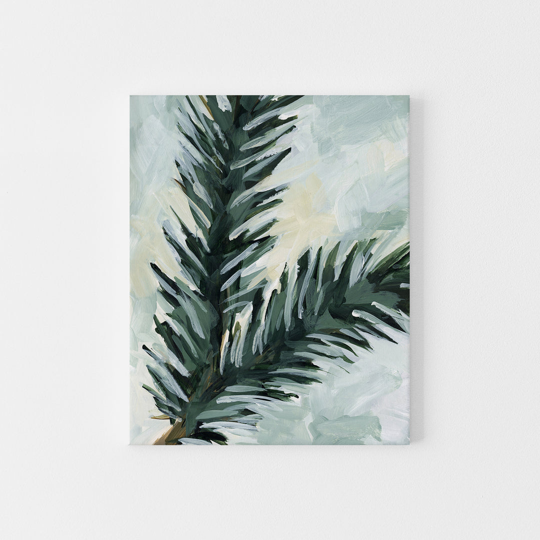 Winter Pine Leaf Painting Cabin Wall Art Print or Canvas - Jetty Home