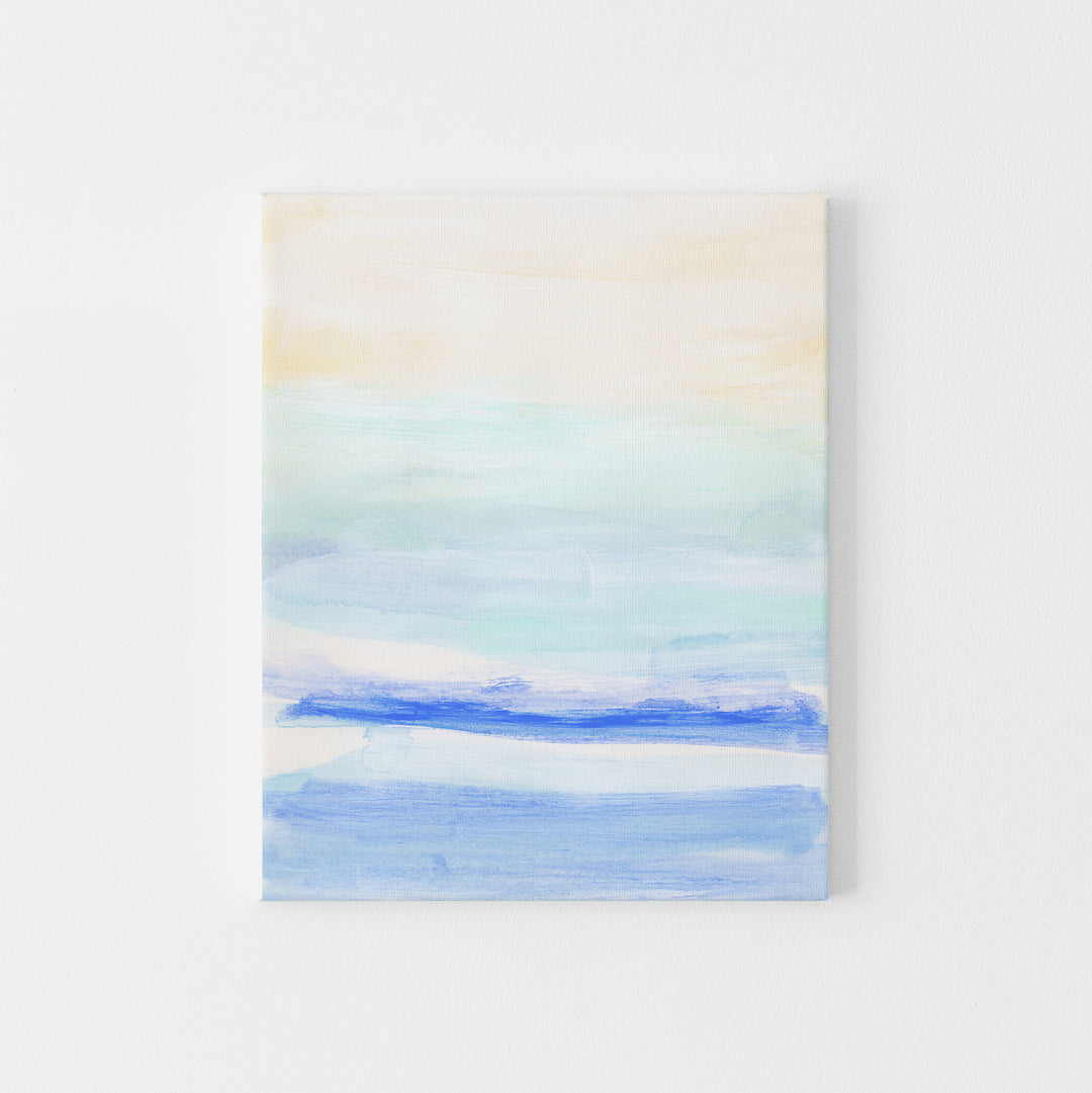 Ocean Watercolor Painting Blue Turquoise Modern Minimalist Coastal Wall Art Print or Canvas - Jetty Home