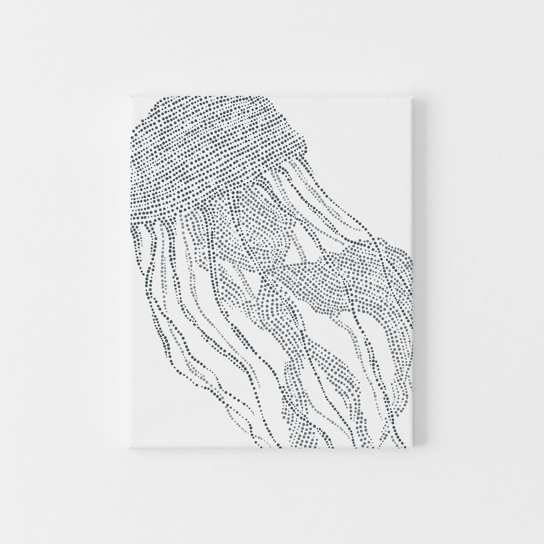 Modern Jellyfish Coastal Minimalist Wall Art Print or Canvas - Jetty Home