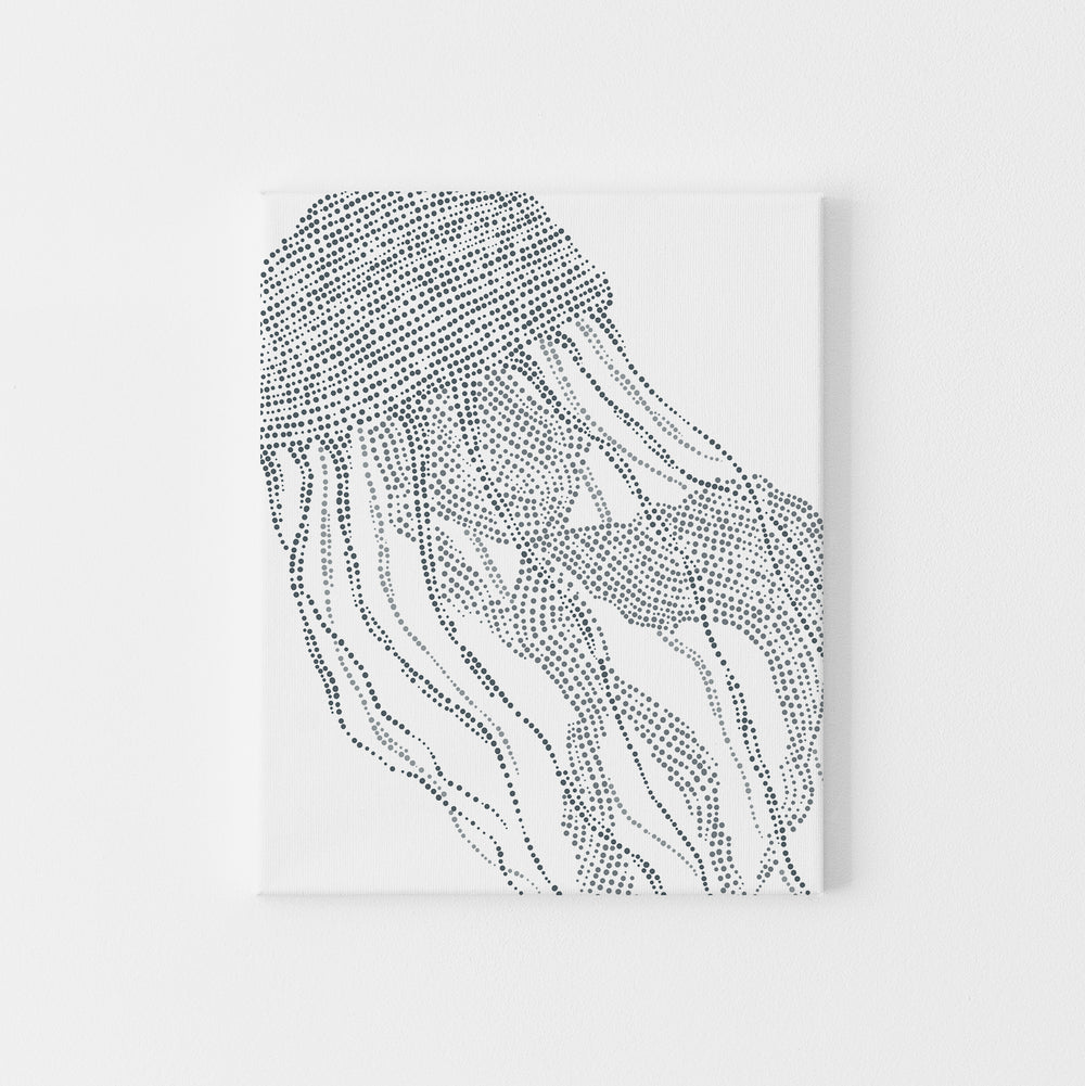 Modern Jellyfish Coastal Minimalist Wall Art Print or Canvas - Jetty Home