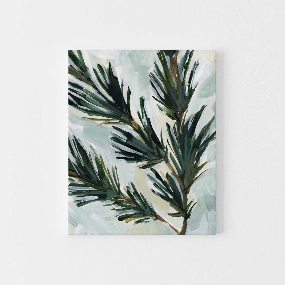 Pine Branch Painting Modern Cabin Artwork Wall Art Print or Canvas - Jetty Home