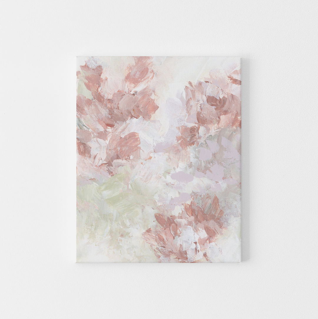Pink Floral Abstract Artwork Modern painting Nursery Decor Little Girl Wall Art Print or Canvas - Jetty Home