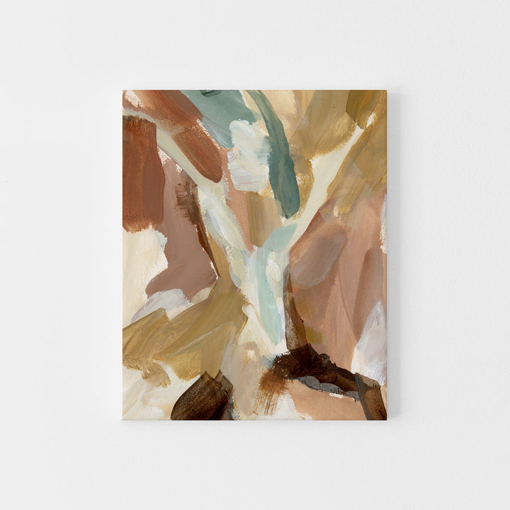 Abstract Terracotta and Dusty Rose Beige Painting Wall Art Print or Canvas - Jetty Home