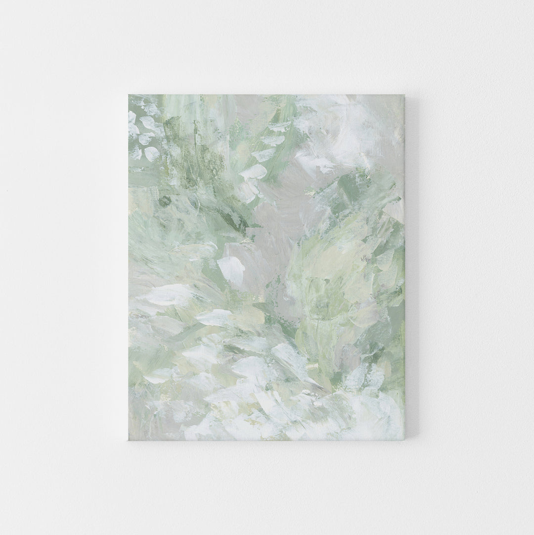 Spring Abstract Painting Green Pastel Decor Modern Chic Apartment Art Print or Canvas - Jetty Home