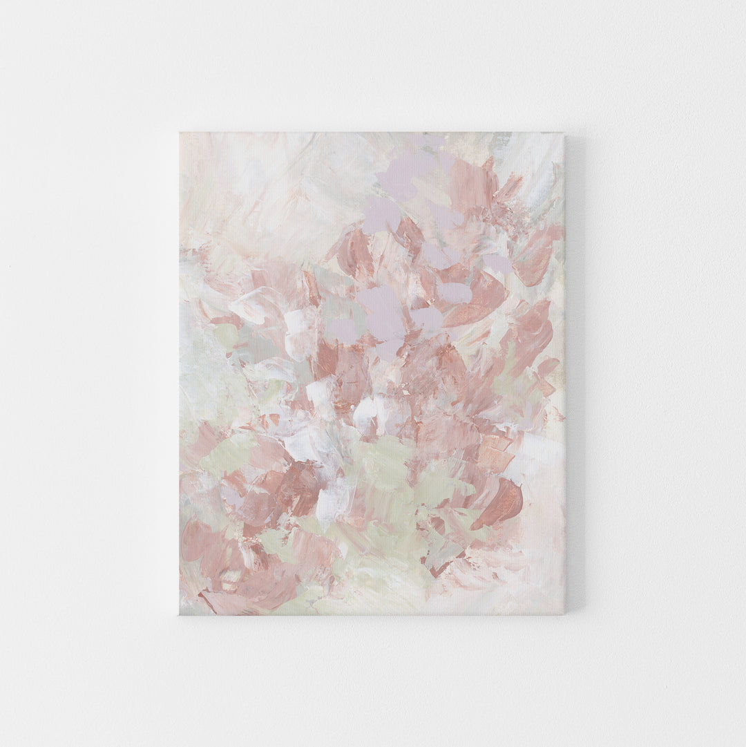 Pink Girls Nursery Abstract Painting Modern Contemporary Home Decor Art Print or Canvas - Jetty Home