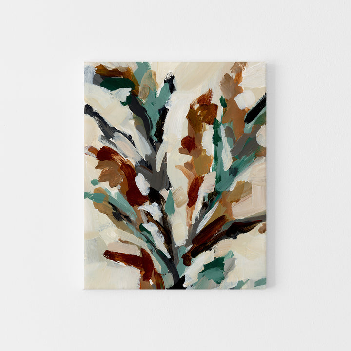 Autumnal Floral Winter Botanical Modern Painting Wall Art Print or Canvas - Jetty Home
