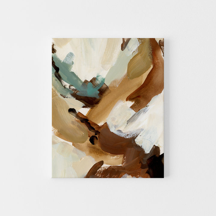 Warm Earth Tone Abstract Painting Wall Art Print or Canvas - Jetty Home