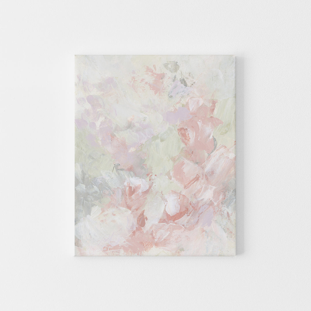 Blush Abyss Pink Nursery Decor Abstract Painting Contemporary Pastel Large Statement Chic Wall Art Print or Canvas - Jetty Home
