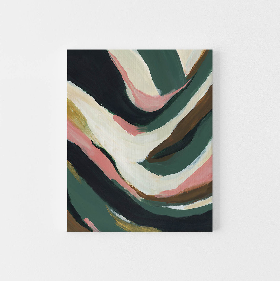 Creamy Green and Beige Tropical Inspired Abstract Painting Wall Art Print or Canvas - Jetty Home
