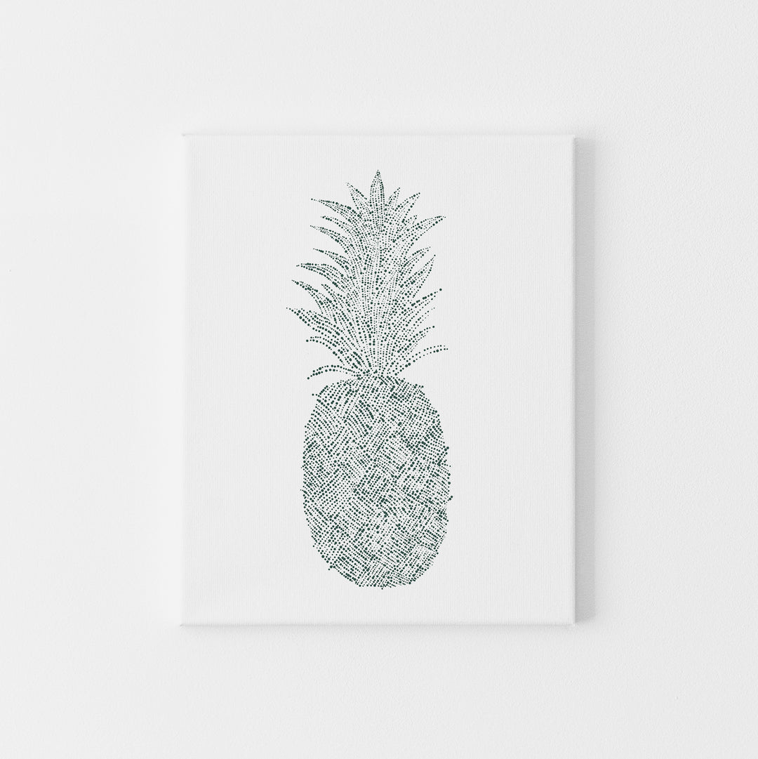 Pineapple Illustration Modern Tropical Beach Wall Art Print or Canvas - Jetty Home