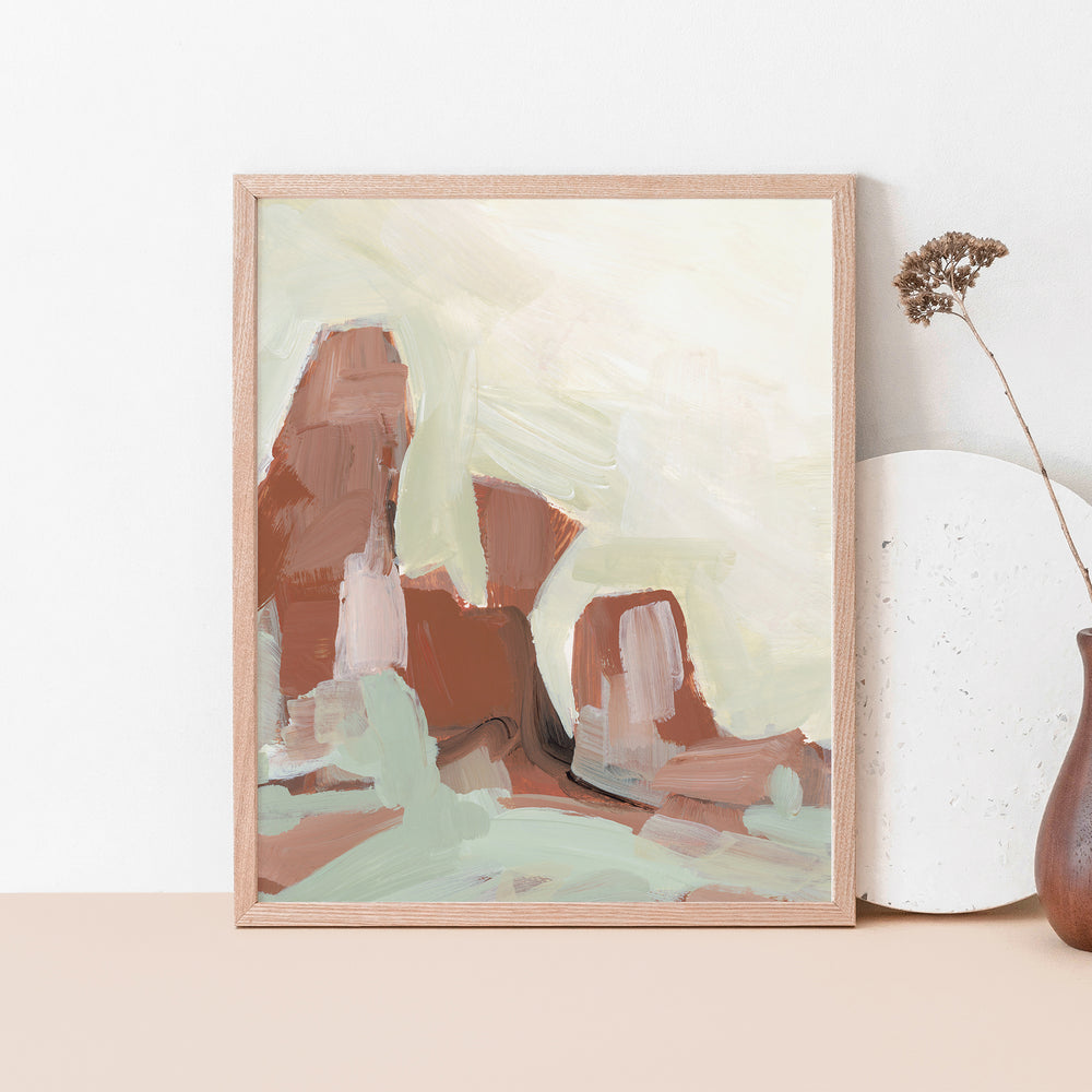 Modern Desert Sedona Landscape Painting Wall Art Print or Canvas - Jetty Home