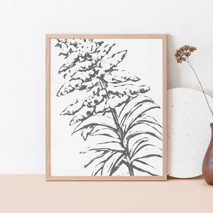 Goldenrod Modern Floral Minimalist Farmhouse Country Wall Art Print or Canvas - Jetty Home