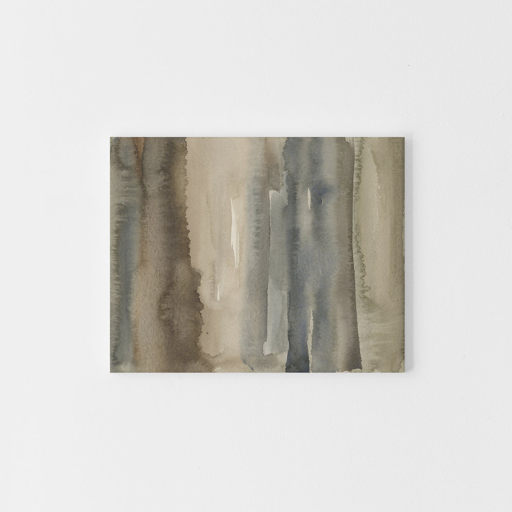 Neutral Earth Tones Abstract Forest Watercolor Painting Wall Art Print or Canvas - Jetty Home