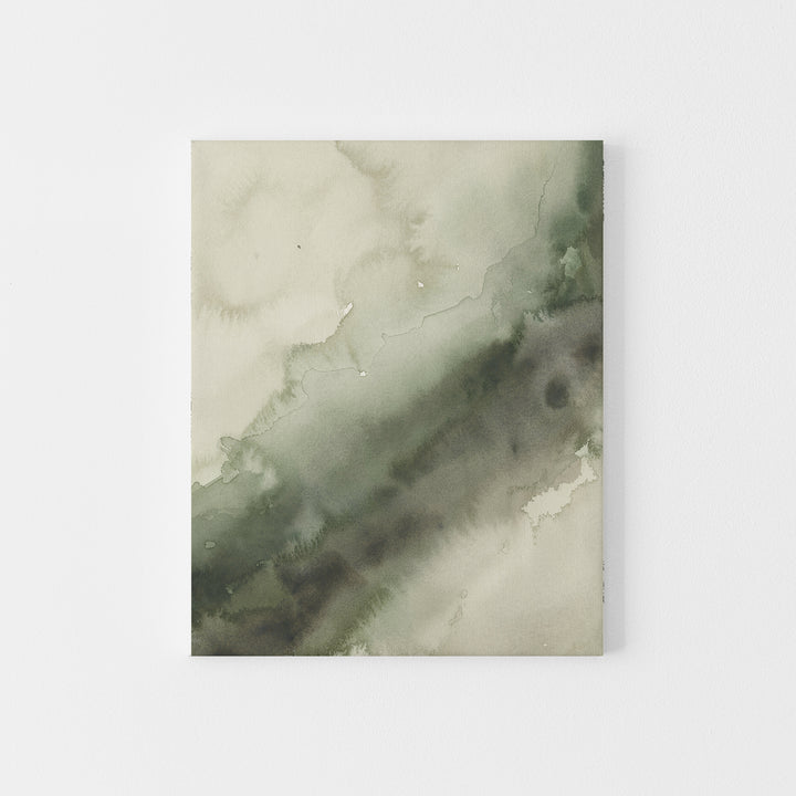 Abstract Green Watercolor Forest Inspired Scandi Wall Art Print or Canvas - Jetty Home