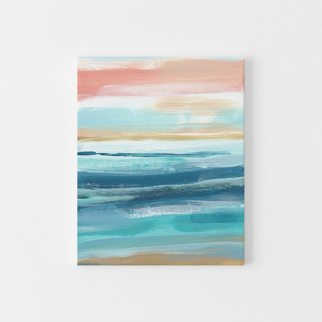 Beach Seascape Ocean Swell Abstract Painting Wall Art Print or Canvas - Jetty Home