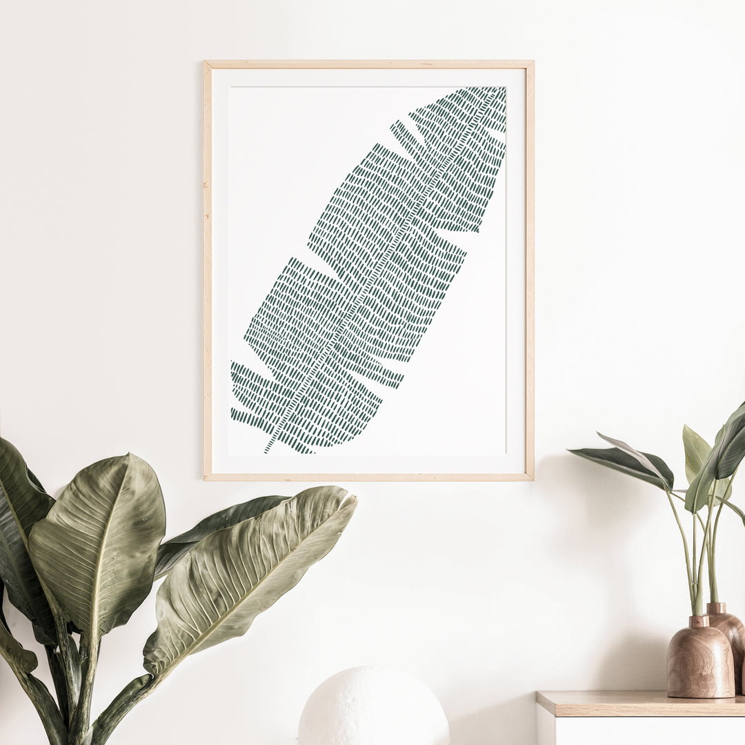 Minimalist Banana Leaf  - Art Print or Canvas - Jetty Home