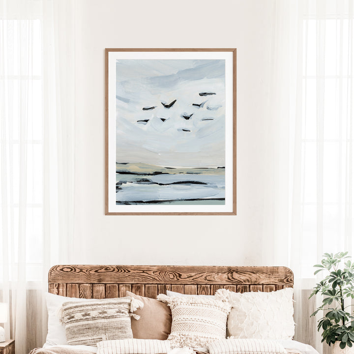 Gulls in the Wind  - Art Print or Canvas - Jetty Home