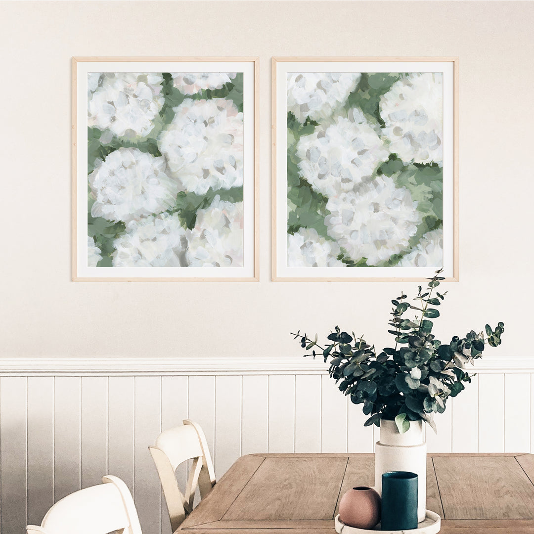 August Hydrangeas - Set of 2  - Art Prints or Canvases - Jetty Home