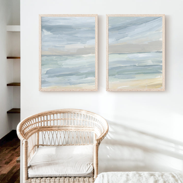 Summer Oceanscape - Set of 2  - Art Prints or Canvases - Jetty Home