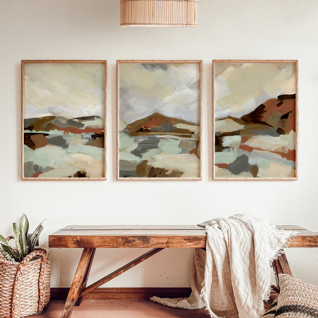 Desert Sagebrush Vista - Set of 3  - Art Prints or Canvases - Jetty Home