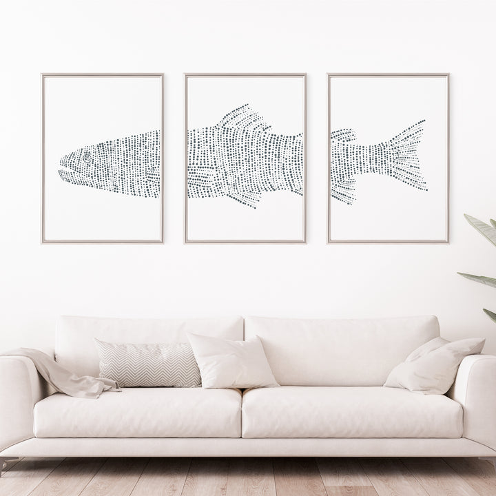 Trout Lake Fish - Set of 3  - Art Prints or Canvases - Jetty Home