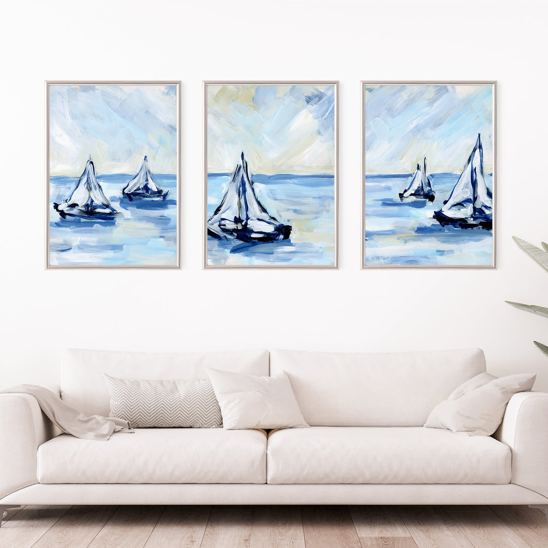 An Atlantic Sail - Set of 3  - Art Prints or Canvases - Jetty Home