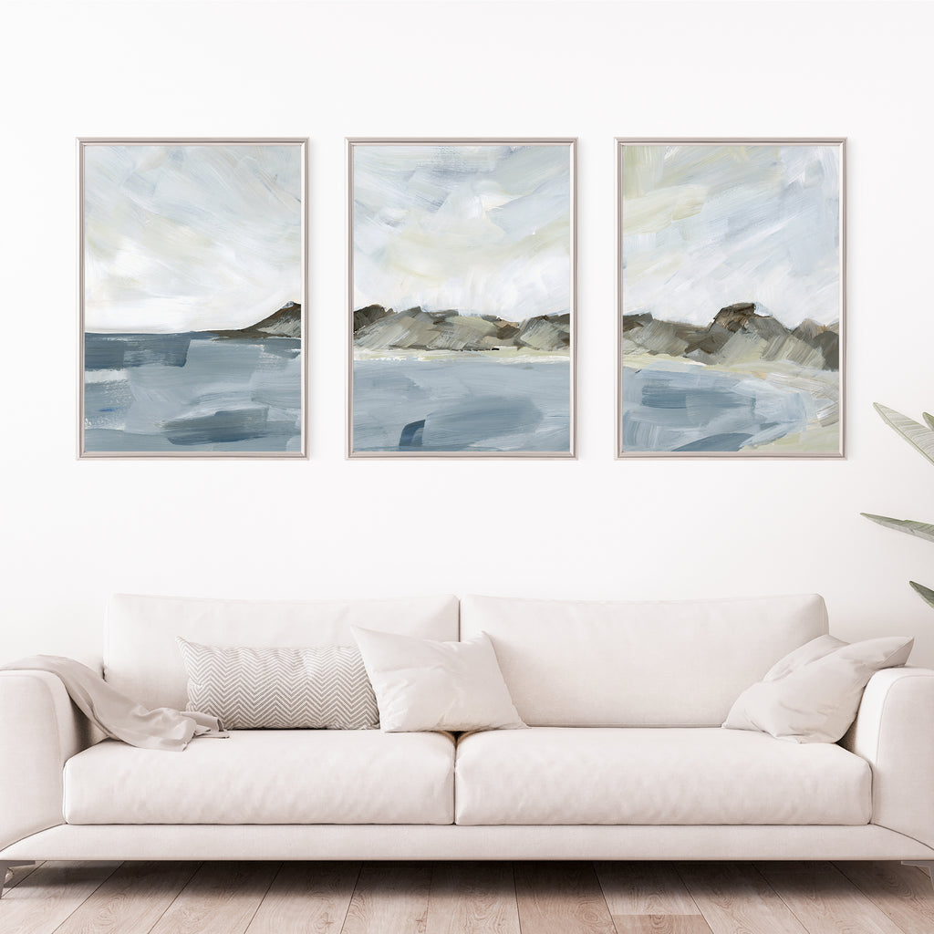 Shoreline Cove Set of 3 Art Prints or Canvases Jetty Home