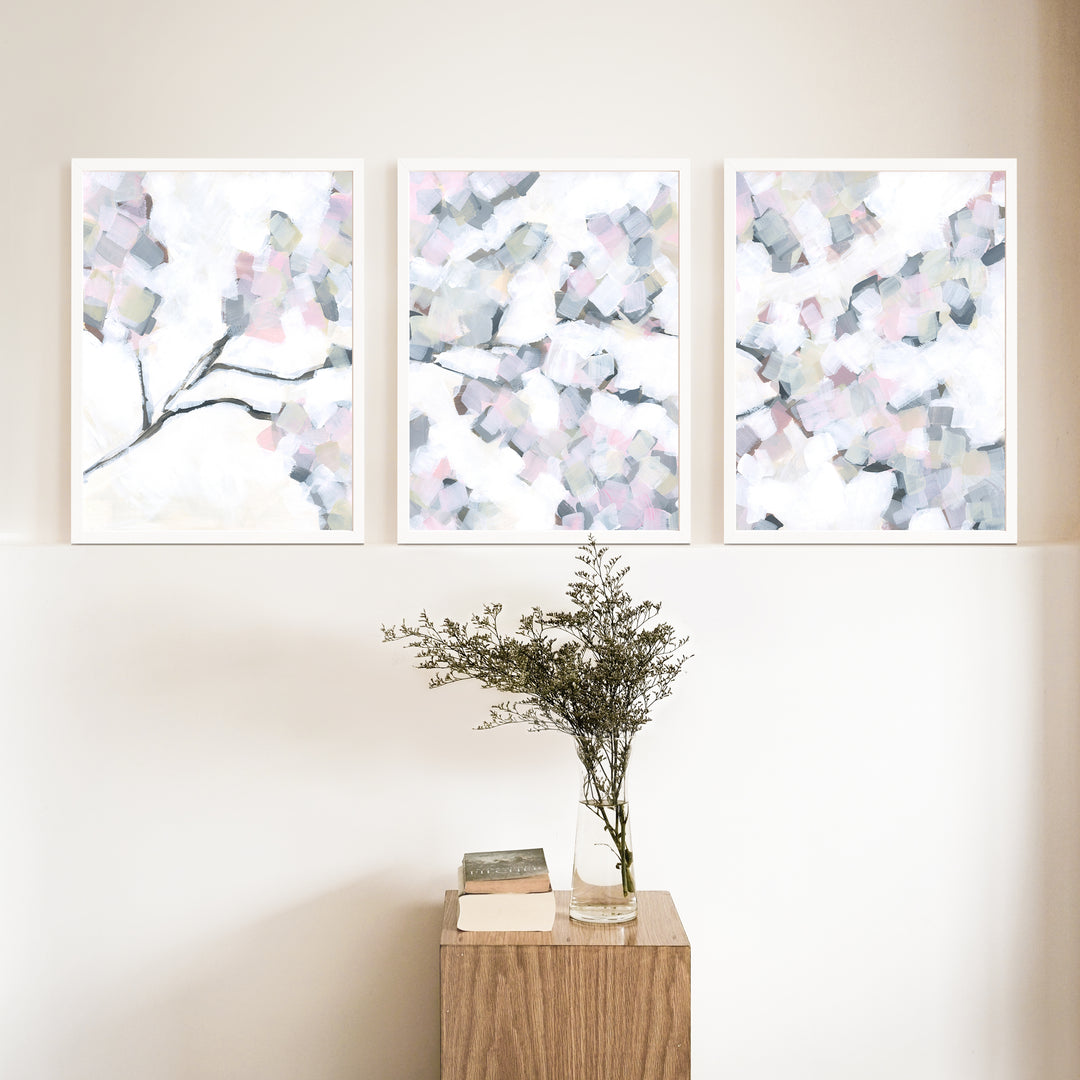 Cherry Blossoms in Spring - Set of 3  - Art Prints or Canvases - Jetty Home
